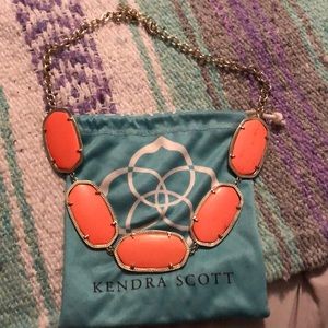 coral Kendra Scott statement necklace